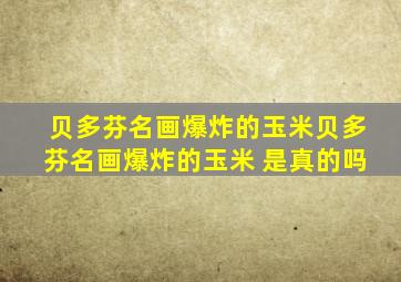 贝多芬名画爆炸的玉米贝多芬名画爆炸的玉米 是真的吗